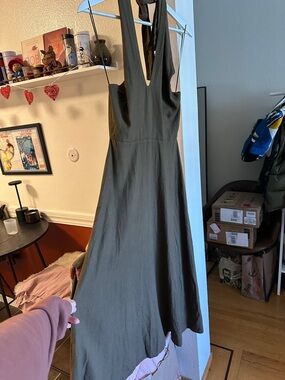 Mango - Brown Linen Dress